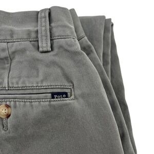 Polo Ralph Lauren Classic Fit Grey Cotton Chino Pants Mens 33x32 Straight Leg